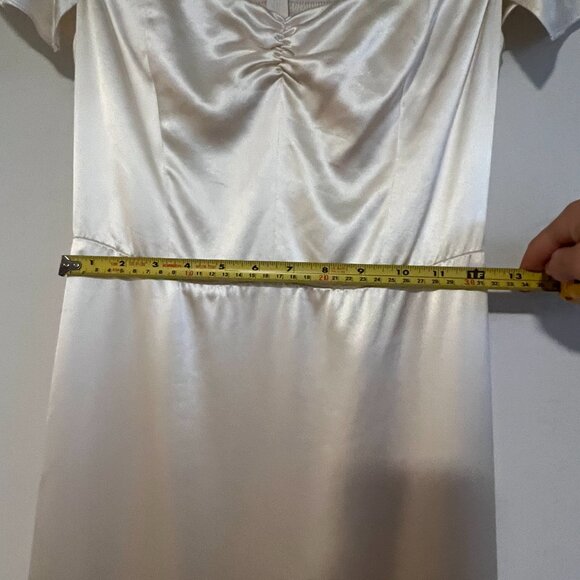 Reformation 100% Silk Sianna Wedding Dress Off the Shoulder / Butterfly NWOT - Picture 8 of 12